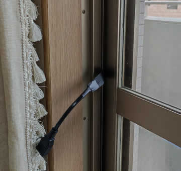 ベランダのサッシ